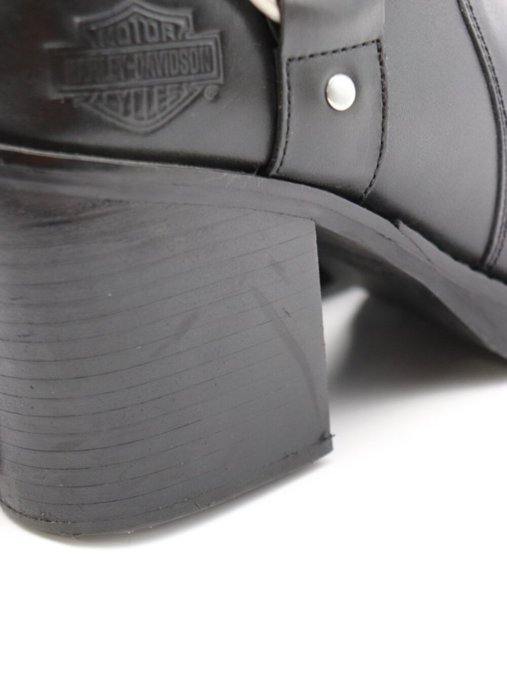 Harley-Davidson Zelta Harness Women’s Size 6.5 M Black Leather Heeled  Boots - Picture 11 of 12